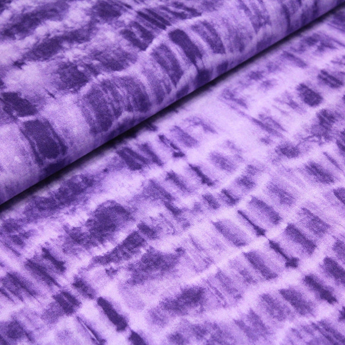 Tissu de coton tie & dye mauve - TissusPapi.com