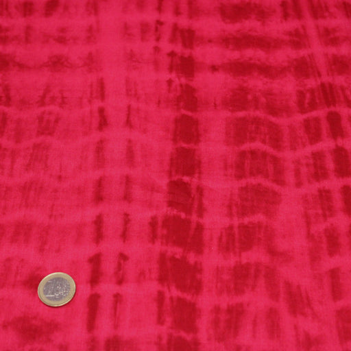 Tissu de coton tie & dye rose fuchsia