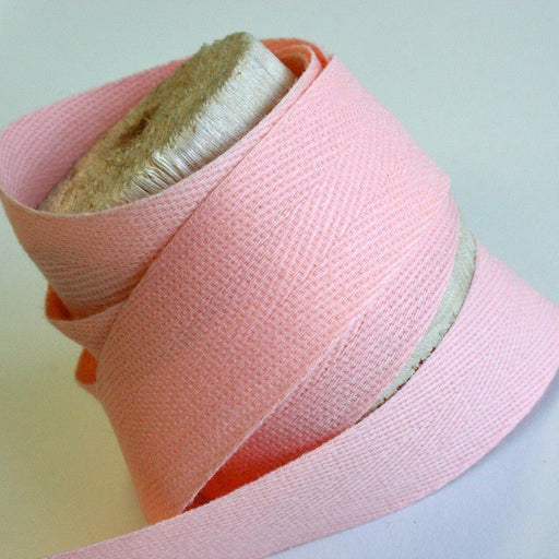 Ruban sergé de coton couleur chair 23,5mm - Fabrication française - TissusPapi.com