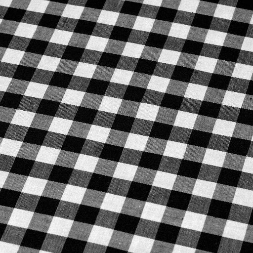 Tissu popeline de coton VICHY noir & blanc à carreaux 1cm - OEKO - TEX® - TissusPapi.com