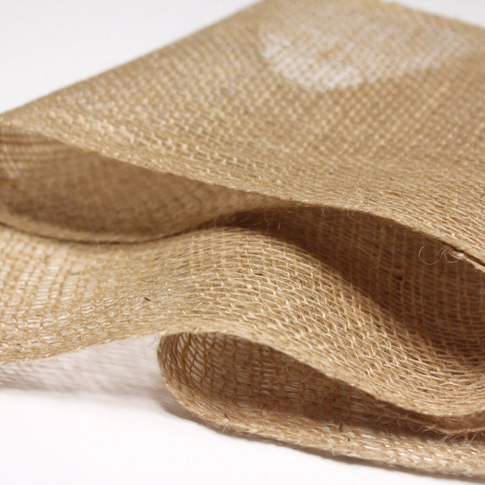 Rouleau de 50m de ruban de toile de jute 20cm de large, parfait pour la décoration de mariage, chemins de table et jolis noeuds ! - TissusPapi.com