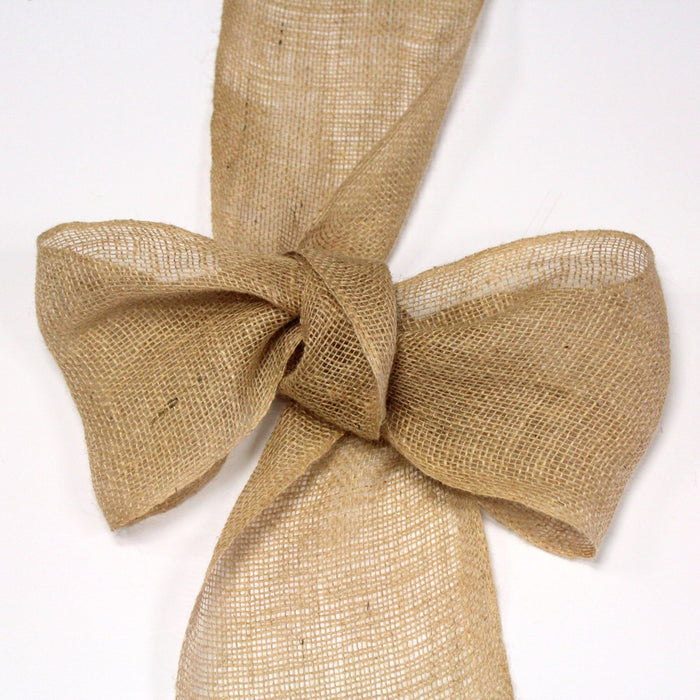 Rouleau de 50m de ruban de toile de jute 20cm de large, parfait pour la décoration de mariage, chemins de table et jolis noeuds ! - TissusPapi.com