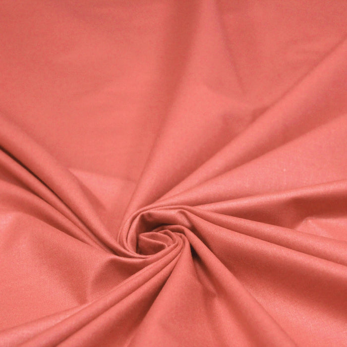Tissu de coton uni corail BENJAMIN - OEKO - TEX® - TissusPapi.com