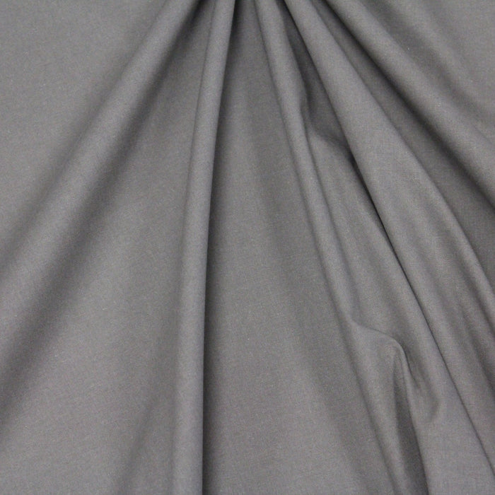 Tissu de coton uni gris souris BENJAMIN - OEKO - TEX® - TissusPapi.com