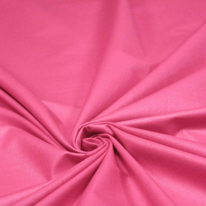 Tissu de coton uni rose bégonia BENJAMIN - OEKO - TEX® - TissusPapi.com