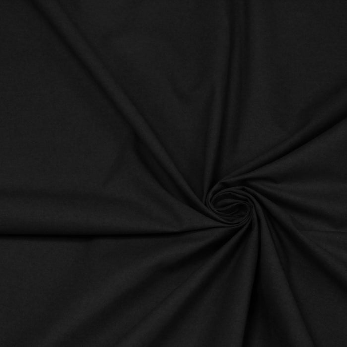 Tissu de coton uni noir BENJAMIN - OEKO - TEX® - TissusPapi.com