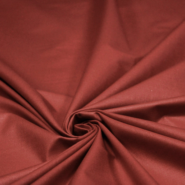 Tissu de coton uni rouge tomette BENJAMIN - OEKO - TEX® - TissusPapi.com