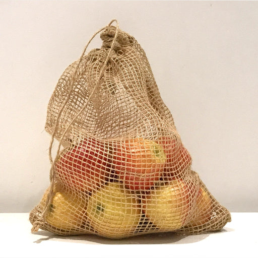 Sac à vrac en toile de jute JUSTENET©, à tirette et maille large - TissusPapi.com