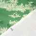 Tissu de coton demi-natté toile de Jouy traditionnelle, grande largeur 280cm, fond vert & motif vert - Oeko-Tex