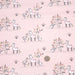Tissu de coton au faon et aux origamis japonais, fond rose - OEKO-TEX®