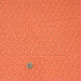 Tissu de coton aux fins motifs noirs & blancs, fond orange corail - OEKO-TEX®