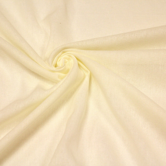 Tissu gaze de coton ivoire, maille fine - TissusPapi.com