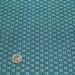 Tissu de coton saki motif traditionnel japonais géométrique ASANOHA bleu pétrole & blanc - Oeko-Tex