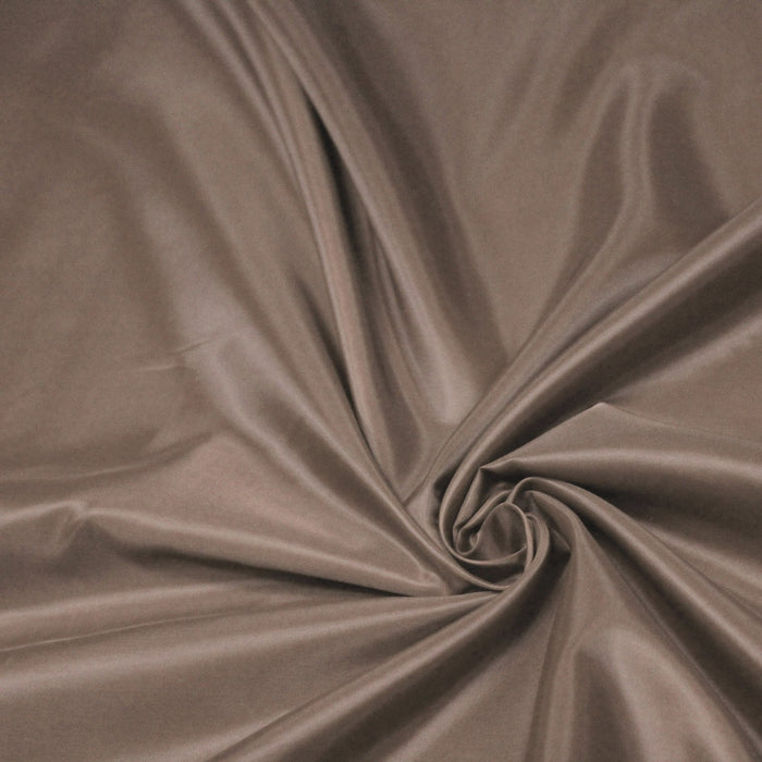 Tissu doublure de polyester taupe uni - TissusPapi.com