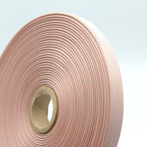 Ruban de sergé vieux rose 10mm - Galette de 50 mètres - Fabrication française - TissusPapi.com