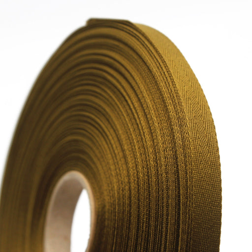 Ruban de sergé bronze 10mm - Galette de 50 mètres - Fabrication française - TissusPapi.com