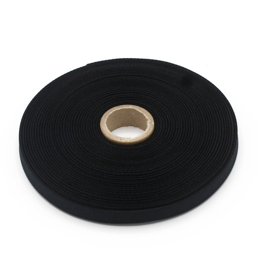 Ruban de sergé noir 10mm - Galette de 50 mètres - Fabrication française