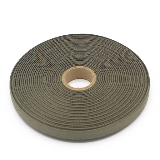 Ruban de sergé taupe 10mm - Galette de 50 mètres - Fabrication française - TissusPapi.com