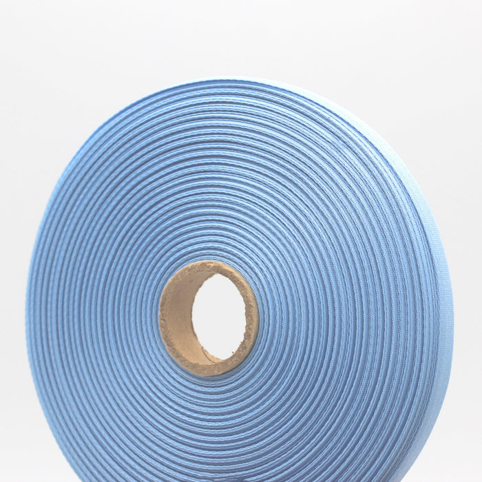 Ruban de sergé bleu ciel 10mm - Galette de 50 mètres - Fabrication française
