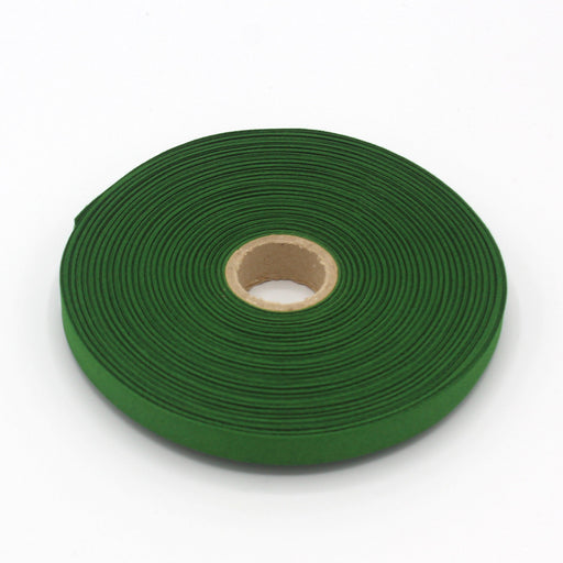Ruban de sergé vert avocat 10mm - Galette de 50 mètres - Fabrication française - TissusPapi.com