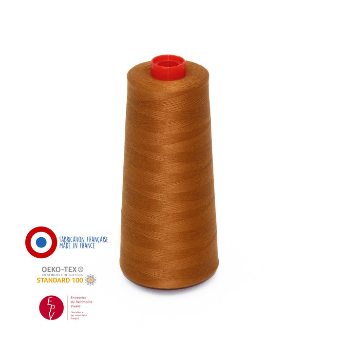 Cône de fil jean cuivre - 4300m - Fabrication française - Oeko - Tex - TissusPapi.com