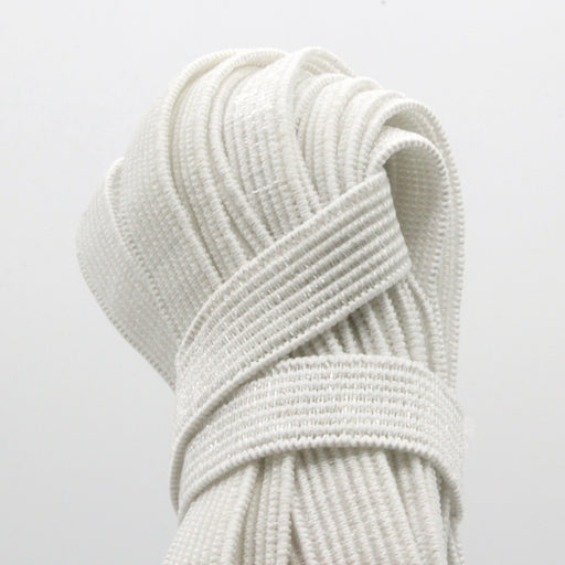 Ruban élastique 13mm, blanc cassé - Fabriqué en France - TissusPapi.com