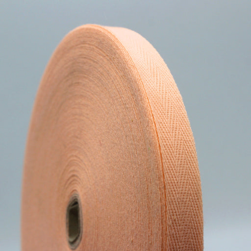 Ruban sergé de coton couleur chair 12mm - Fabrication française - tissuspapi