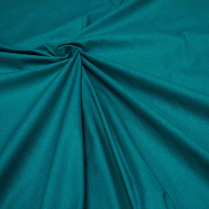 Tissu de coton uni vert paon BENJAMIN - OEKO - TEX® - TissusPapi.com