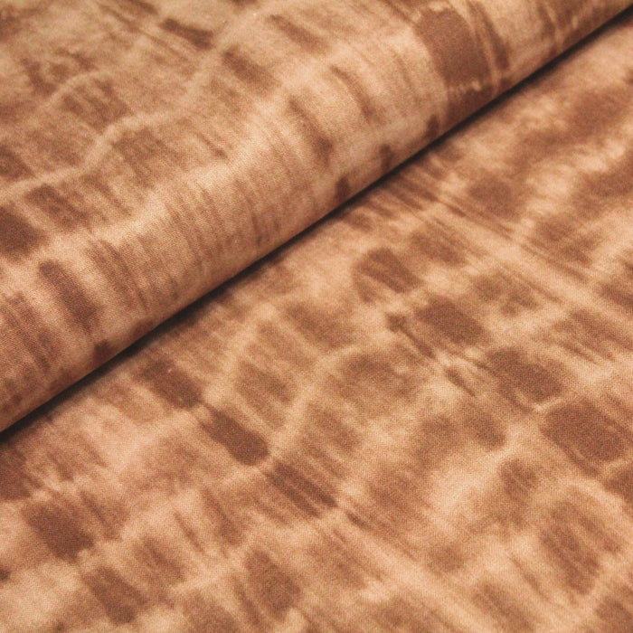 Tissu de coton tie & dye caramel - TissusPapi.com