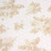 Tissu popeline de coton WIMBLEDON, fond nid d'abeille aux fleurs jaune pâle - tissuspapi