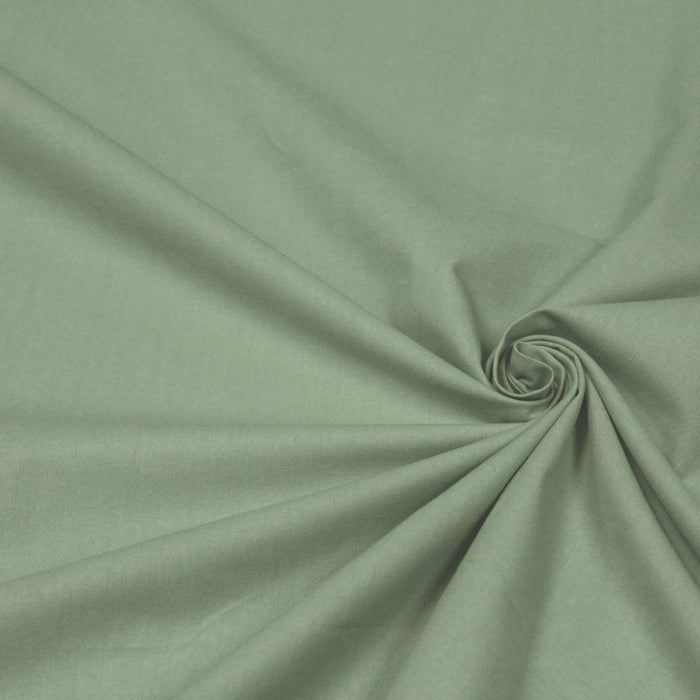 Tissu de coton uni vert kaki BENJAMIN - OEKO - TEX® - TissusPapi.com