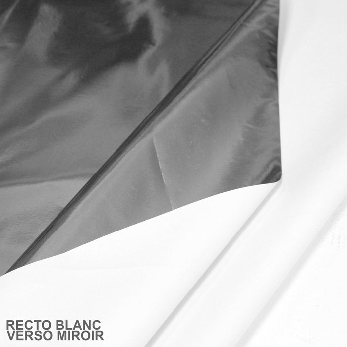 Tissu occultant blanc, 100% occultant & doublure thermique miroir - TissusPapi.com