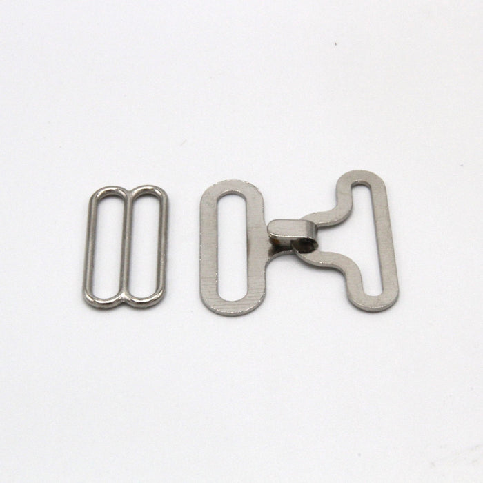Attache noeud papillon argentée, 18mm - TissusPapi.com