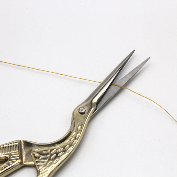 Ciseaux cigogne dorés, 12cm - TissusPapi.com