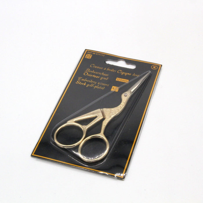 Ciseaux cigogne dorés, 12cm - TissusPapi.com