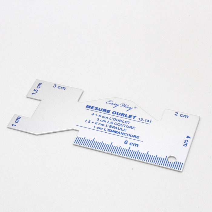Somomètre mesure ourlet en aluminium - TissusPapi.com