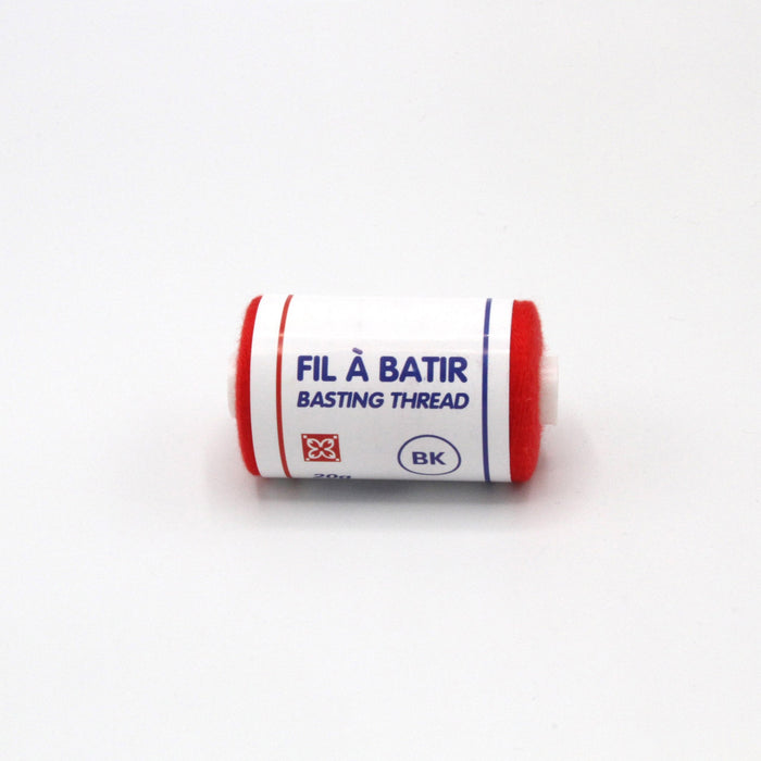 Bobine de fil à bâtir rouge vif - Environ 300m - TissusPapi.com