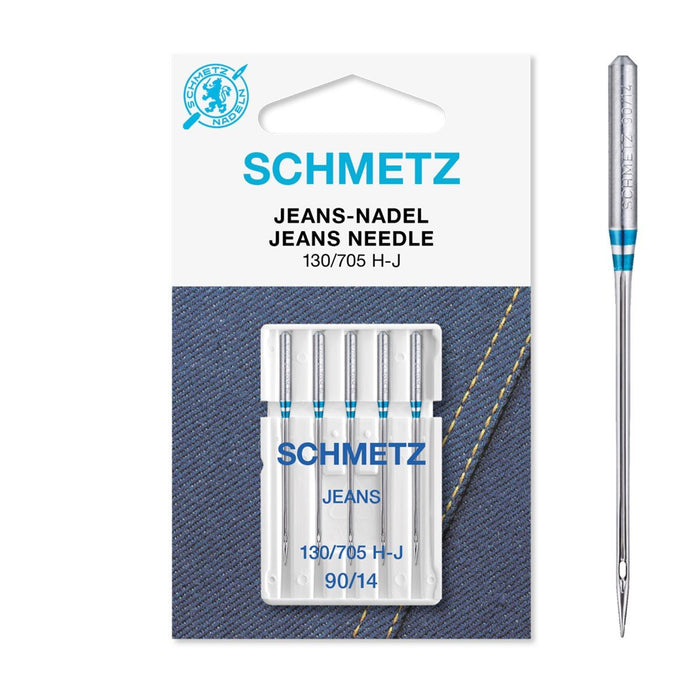 Boîte de 5 aiguilles jean denim SCHMETZ pour machine à coudre - TissusPapi.com