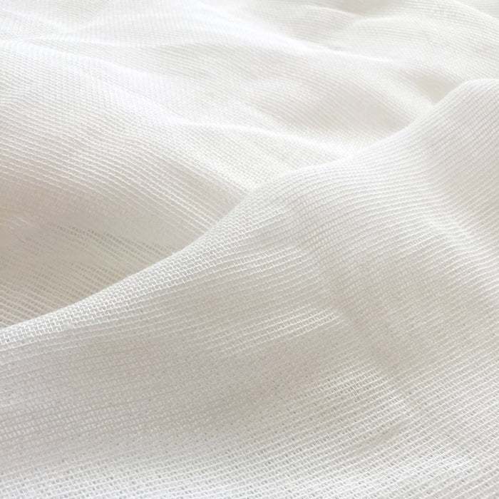 Tissu gaze de coton blanc naturel 100cm de large - TissusPapi.com