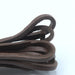 Paire de lacets en cuir marron - 110cm de long - Fabriqué en France