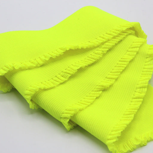 Ruban élastique jupe froufrou - Bord-côte pour jupe jaune fluo, 6cm - tissuspapi