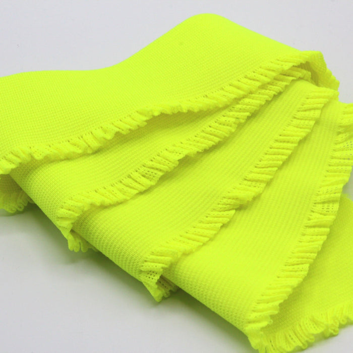 Ruban élastique jupe froufrou - Bord - côte pour jupe jaune fluo, 6cm - TissusPapi.com