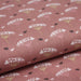 Tissu de coton aux fleurs de pissenlit, fond rose fané - OEKO-TEX®