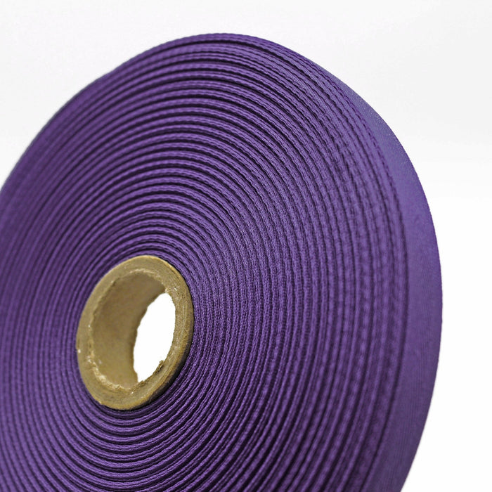 Ruban de sergé violet ultra 10mm - Galette de 50 mètres - Fabrication française - TissusPapi.com