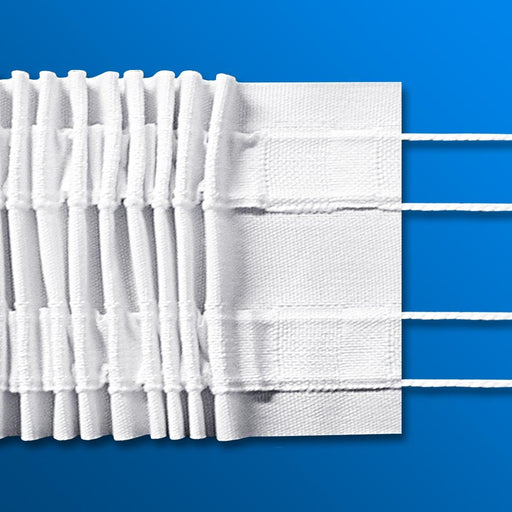 Ruban fronceur ruflette 7cm blanc - Idéal pour vos rideaux et tentures ! - TissusPapi.com