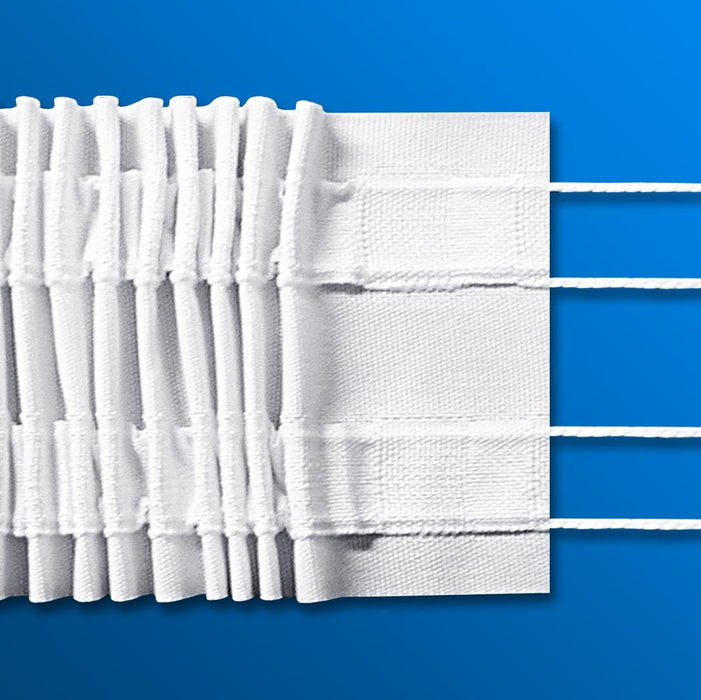 Ruban fronceur ruflette 7cm blanc - Idéal pour vos rideaux et tentures ! - TissusPapi.com