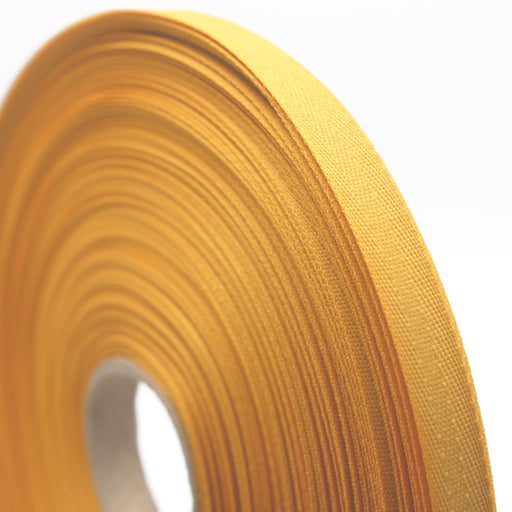 Ruban de sergé jaune bouton d'or 10mm - Galette de 50 mètres - Fabrication française - tissuspapi
