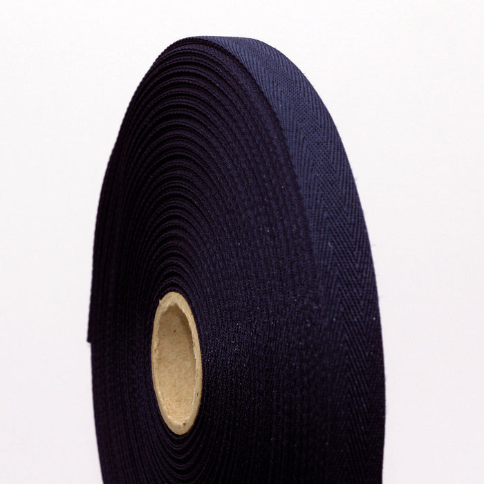 Ruban de sergé violet mûre 10mm - Galette de 50 mètres - Fabrication française - TissusPapi.com