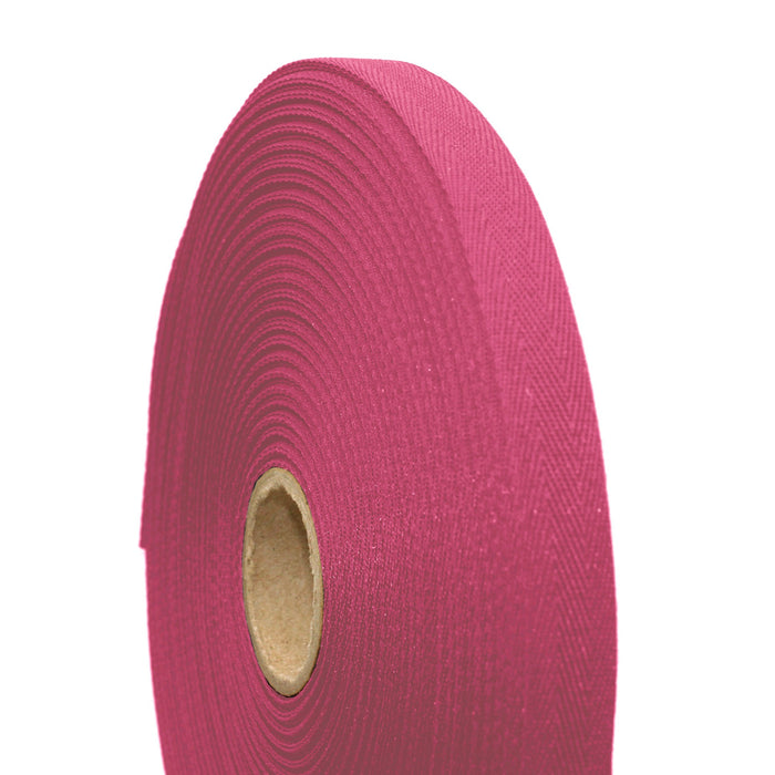 Ruban de sergé magenta 10mm - Galette de 50 mètres - Fabrication française - tissuspapi