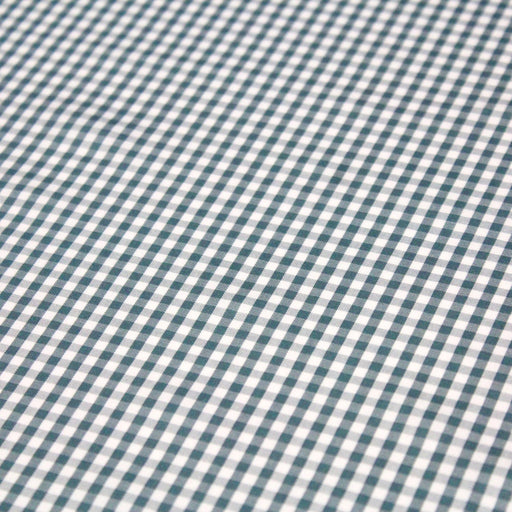 Tissu popeline de coton VICHY vert céladon & blanc à carreaux 3mm - OEKO - TEX® - TissusPapi.com